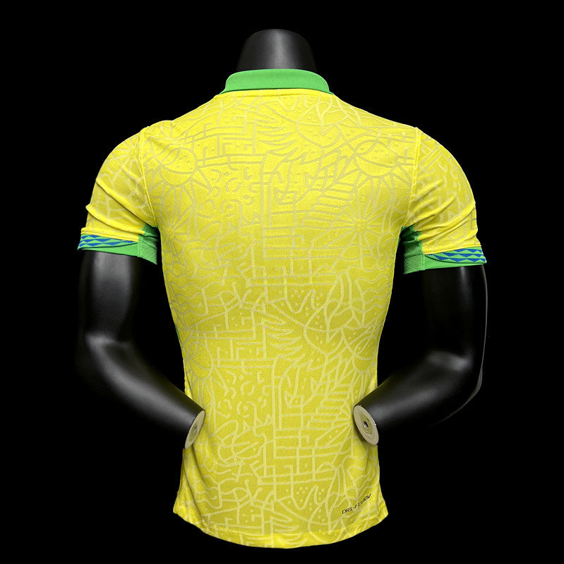 Player Brazil 2024∕25 Home Jersey – Player Version S-XXXXL(19E0)