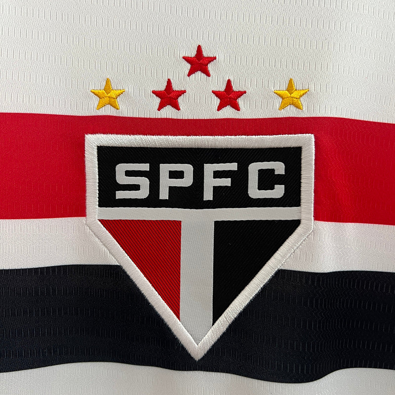 Camisa 24∕25 Long Sleeve Sao Paulo Home S-4XL(1A54)