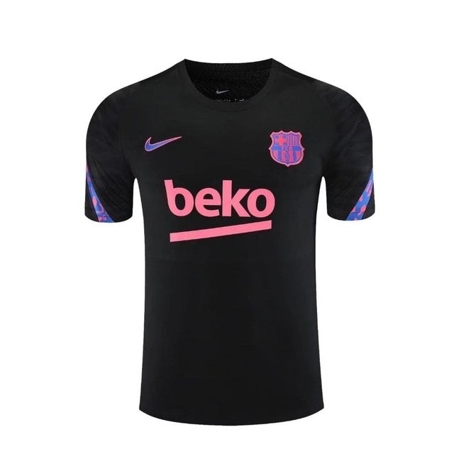 Camisa Barcelona Treino/Viagem 2021/2022 - Nike (Torcedor) Masculina - Preta e Roxo