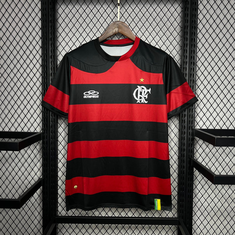 Camisa Flamengo Retrô 2009/10 Vermelha e Preta - Olympikus