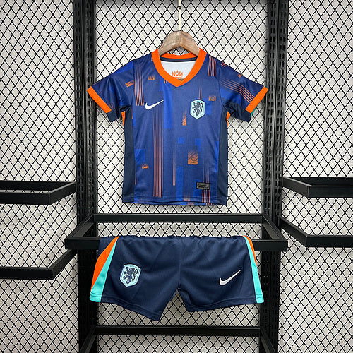 Kids Netherlands 2024∕25 Euro Away Kids Kit(5DC1)