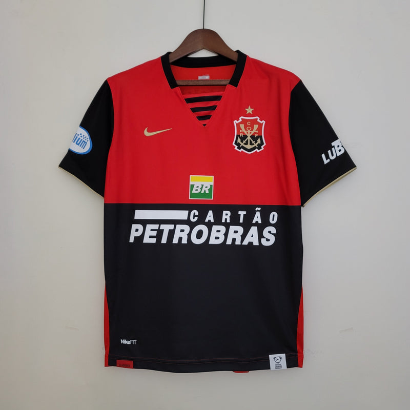 Camisa Flamengo Retrô 2007/08 Branca - Vermelho e Preto