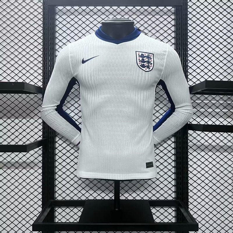 Player England 2024∕25 Euro Home Long Sleeves Jersey – Player Version(E2F4)