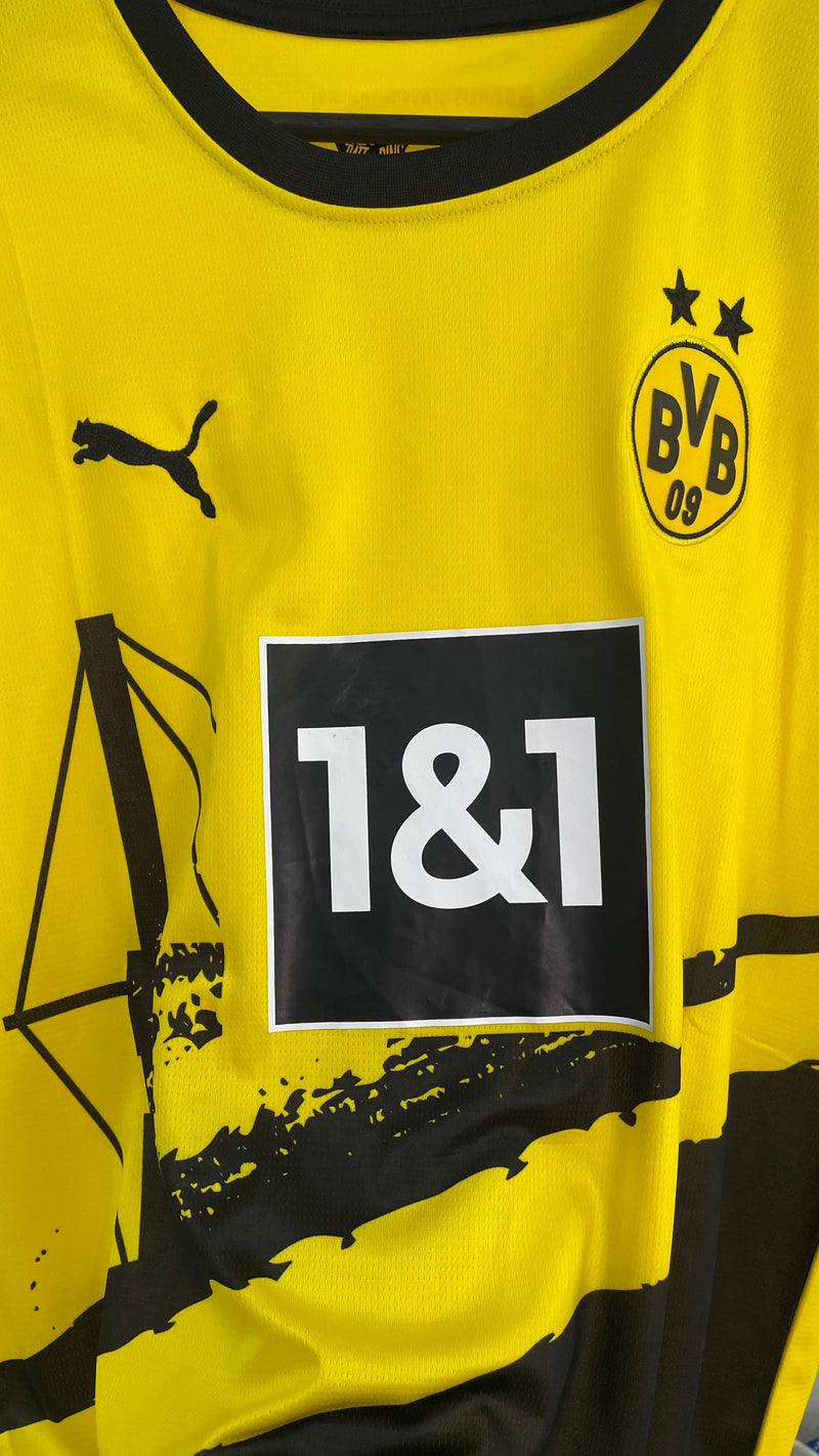 Camisa Borussia Dortmund Home 23/24 s/n° Torcedor Masculino - Amarelo e Preto