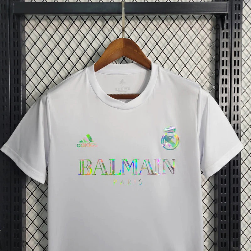 Camisa Edição Especial Balmain Real Madrid 23/24 Adidas - Branco Refletivo