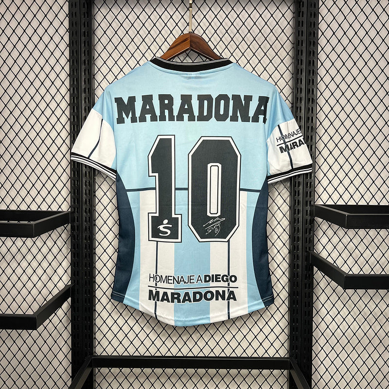 Retro Argentina 2001 Diego Maradona Testimonial Retro Jersey(F6B1)