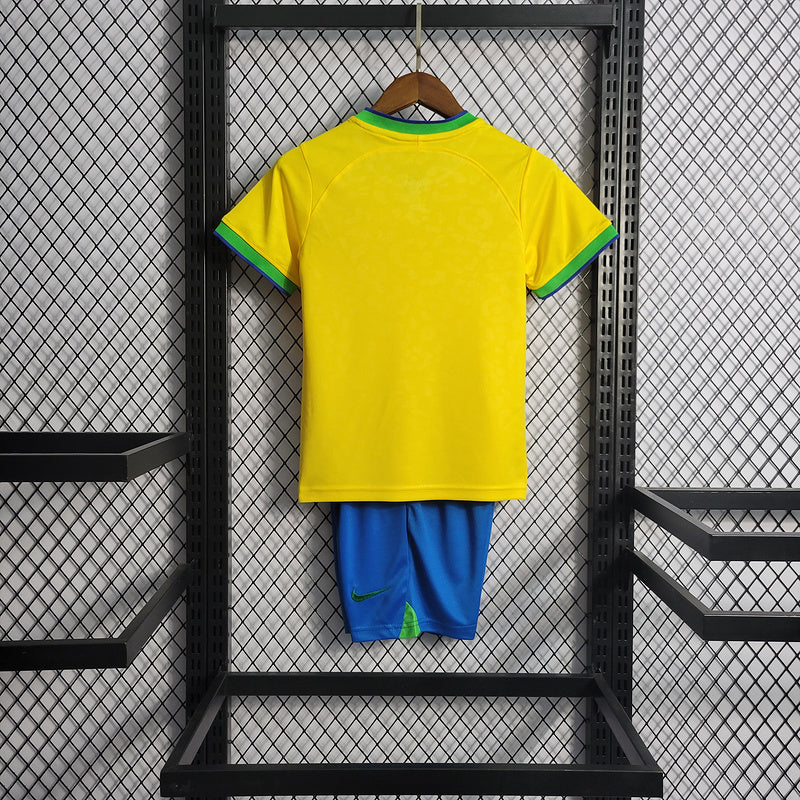 Conjunto Infantil Seleção Brasil ll 22/23 - Amarelo