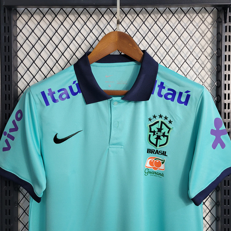 Camisa Seleção Brasil Polo 22/23 - Azul