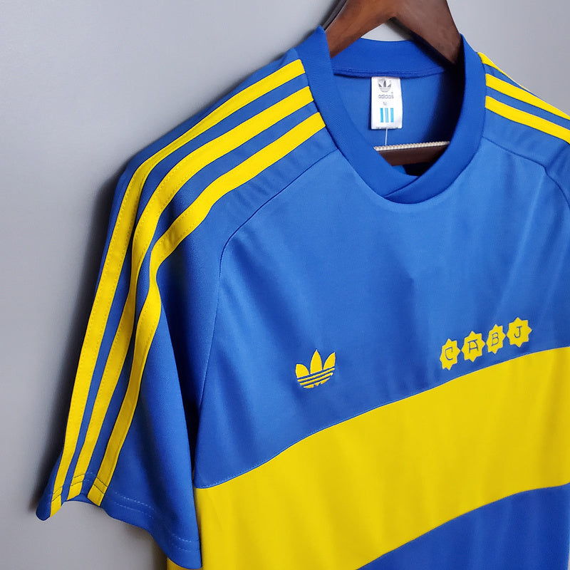 Camisa Boca Juniors Retrô 1981 Azul e Amarela - Adidas