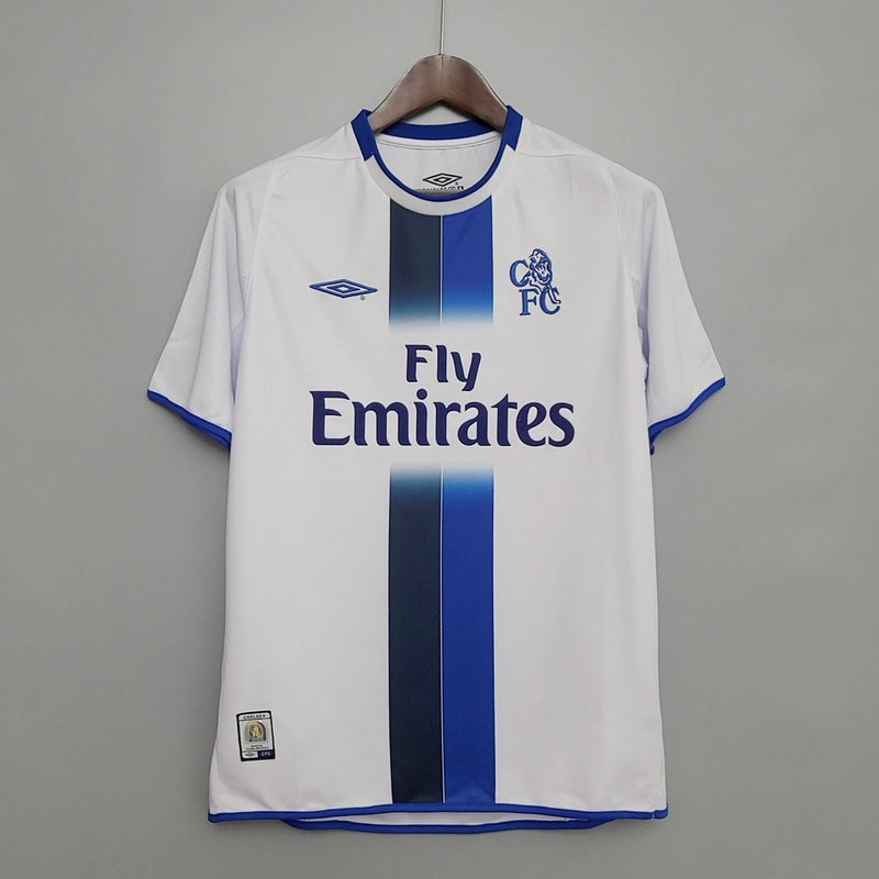 Camisa Chelsea Retrô 2003/2005 Azul e Branca -