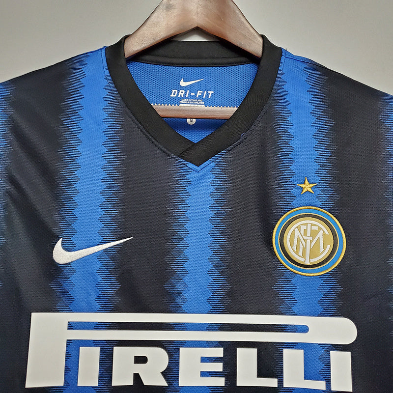 Camisa Inter de Milão Retrô 2010/2011 Azul e Preta - Nike