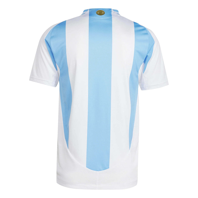 Camisa Seleção Argentina Home 2024/25 + Patch Campeão - Branca e Azul