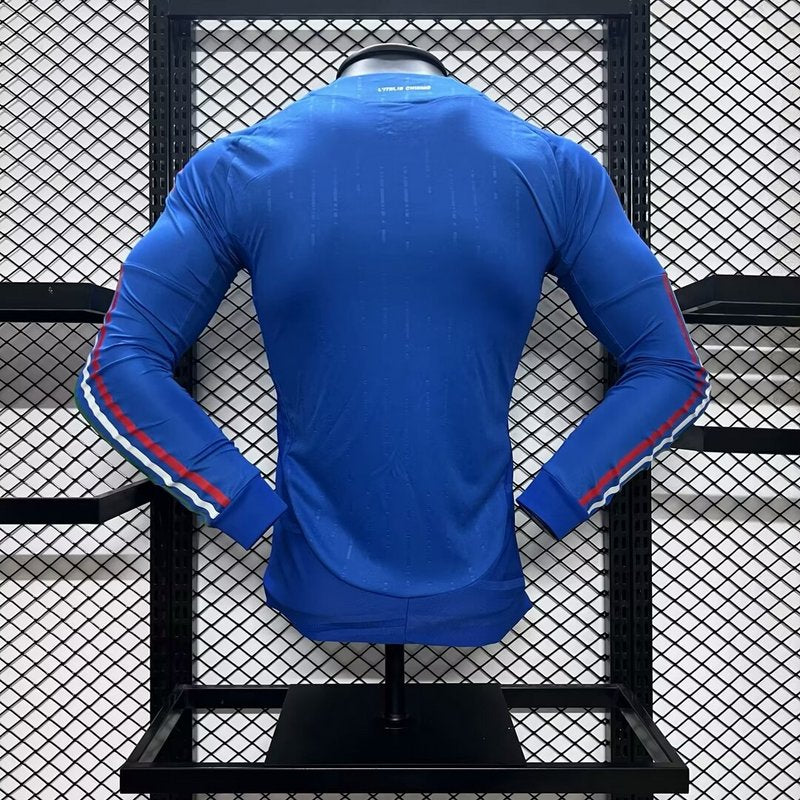 Italy 2024∕25 Euro Home Long Sleeves Jersey – Player Version(0FC4)