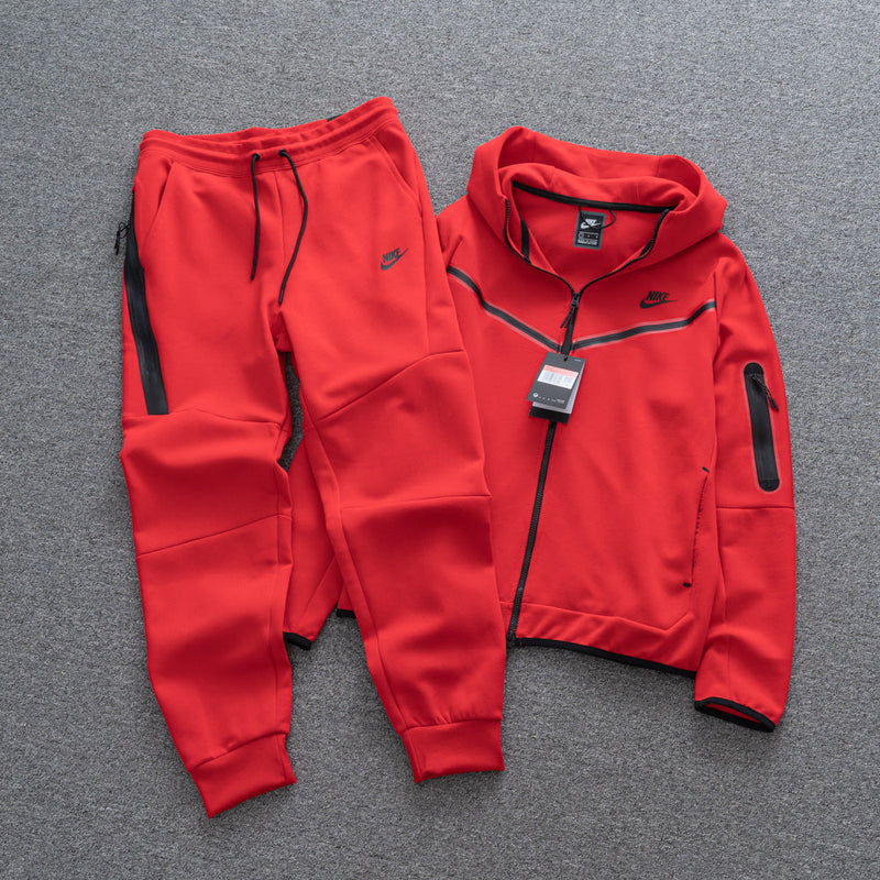 Conjunto Tech Fleece - Vermelho