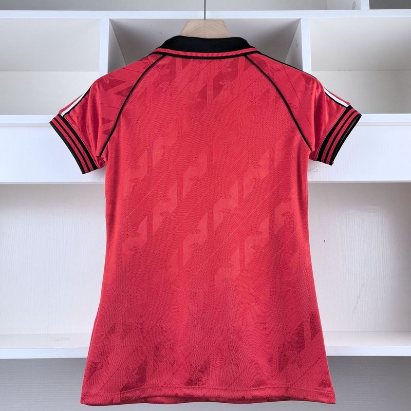 Camisa Feminino Estilo retrô clássico Flamengo 2024 - vermelho(2C9D)