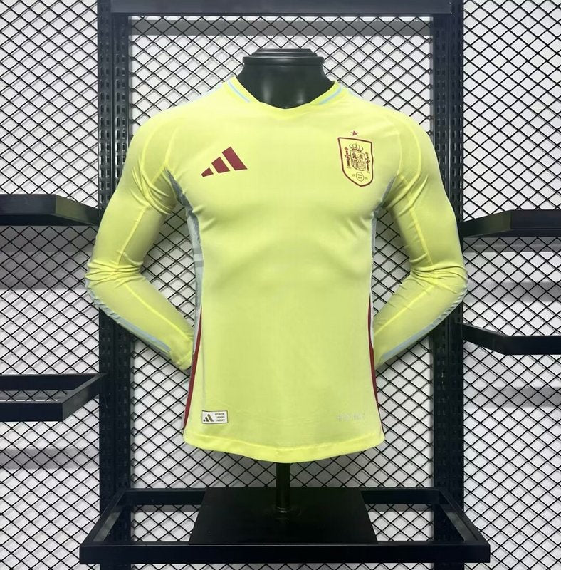 Spain 2024∕25 Euro Away Long Sleeves Jersey – Player Version(D6AD)